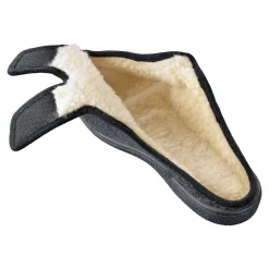 Damen Die moderne Hausfrau Klettpantoffel mit Schurwolle