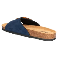Damen Die moderne Hausfrau Klett-Pantolette „Miriam“ blau