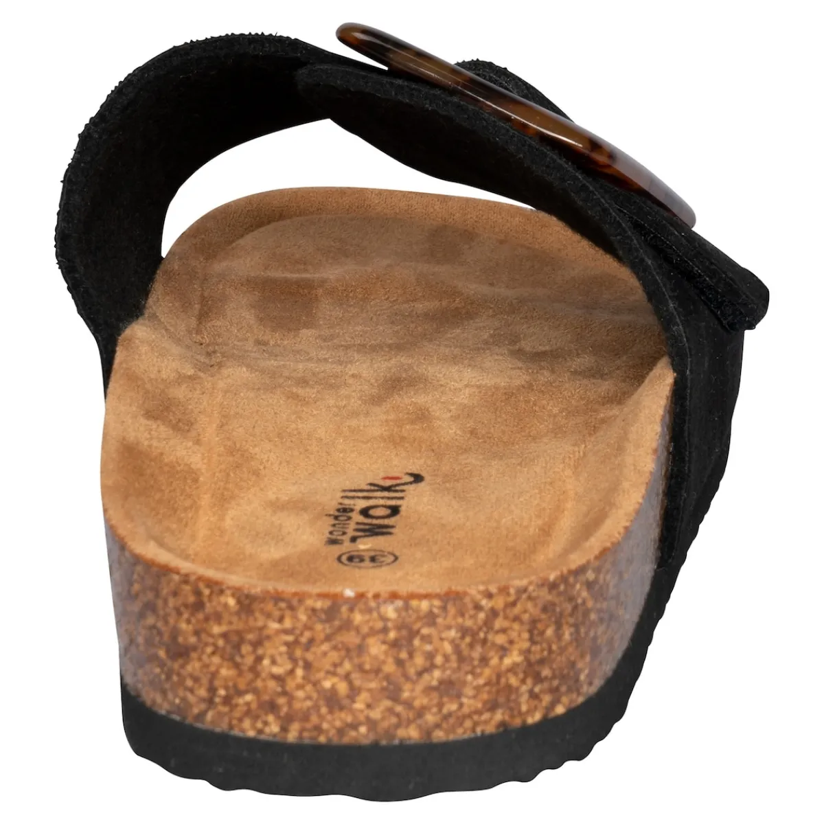 Damen Die moderne Hausfrau Klett-Pantolette „Miriam“ schwarz