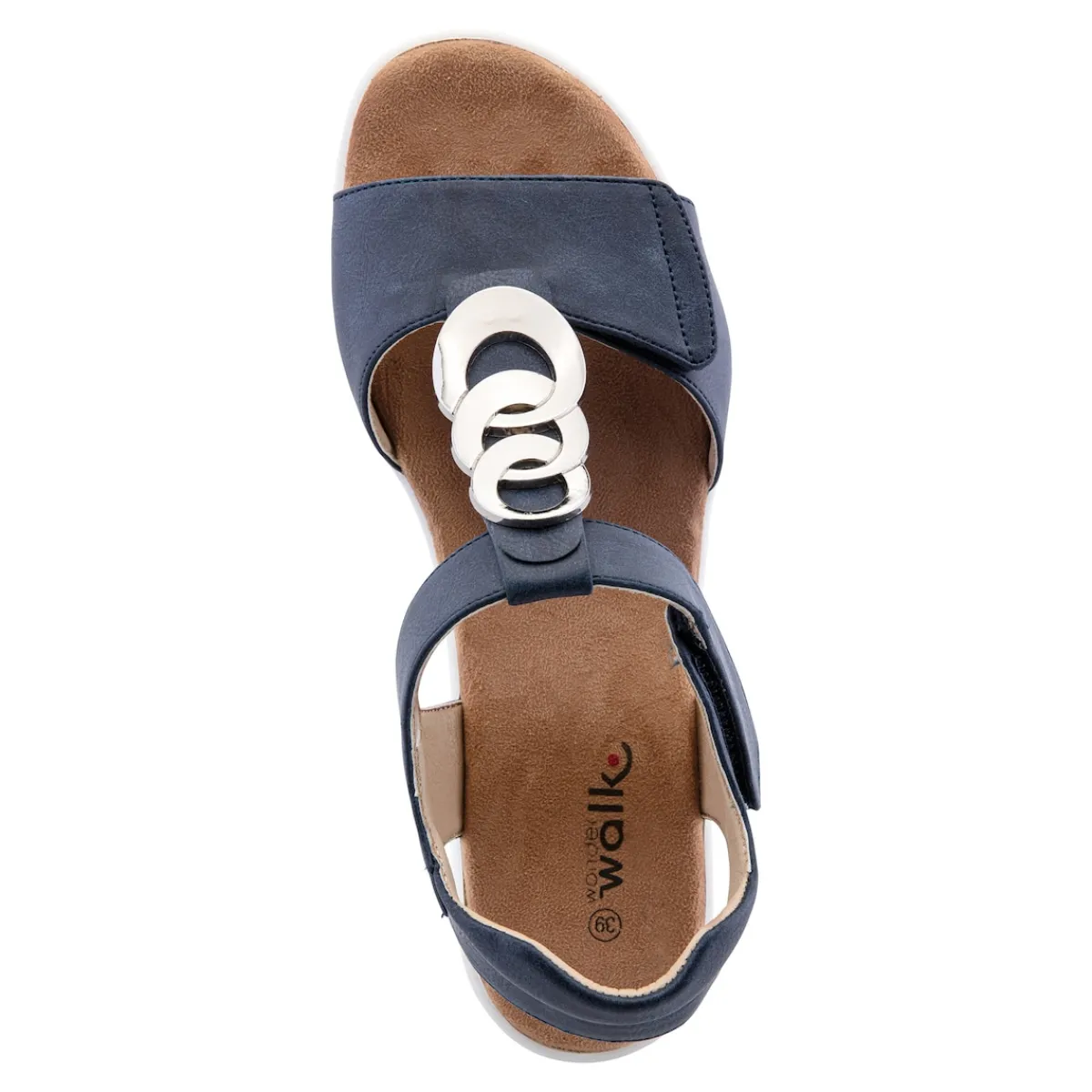 Damen Die moderne Hausfrau Klett-Sandale "Elegant" marine