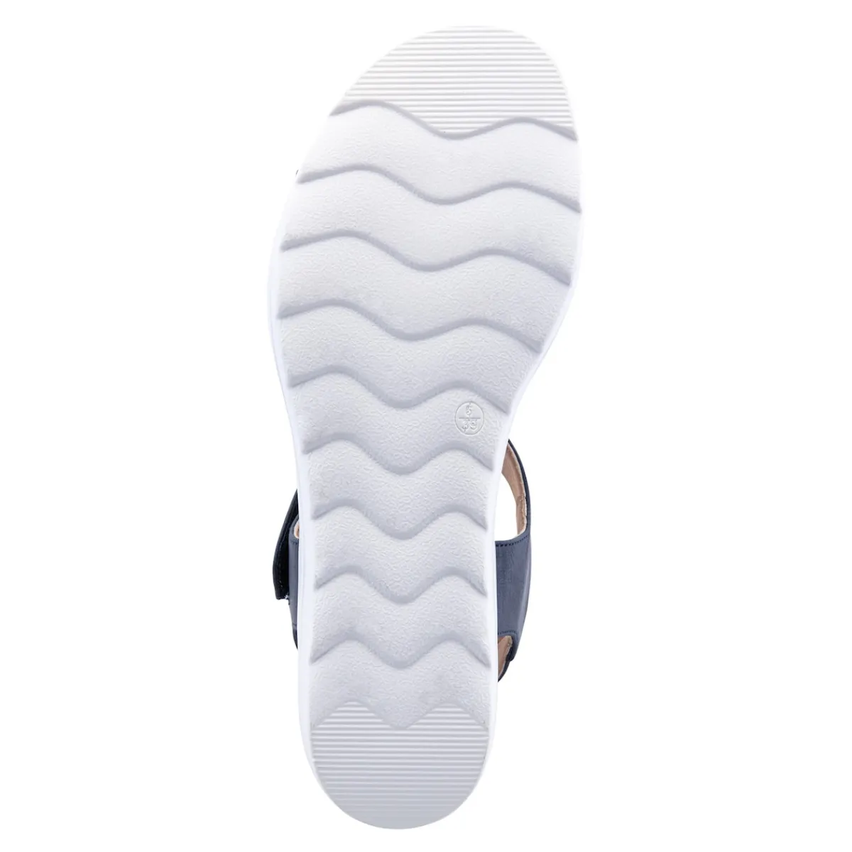 Damen Die moderne Hausfrau Klett-Sandale "Elegant" marine