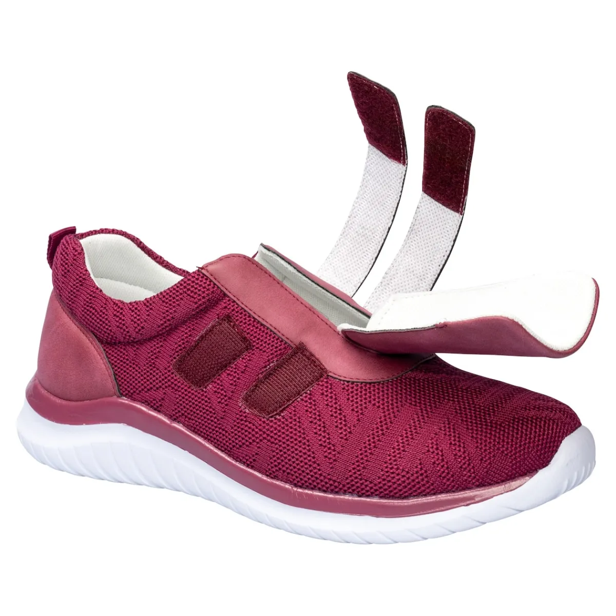 Damen Die moderne Hausfrau Klettschuh „Federleicht“ beere