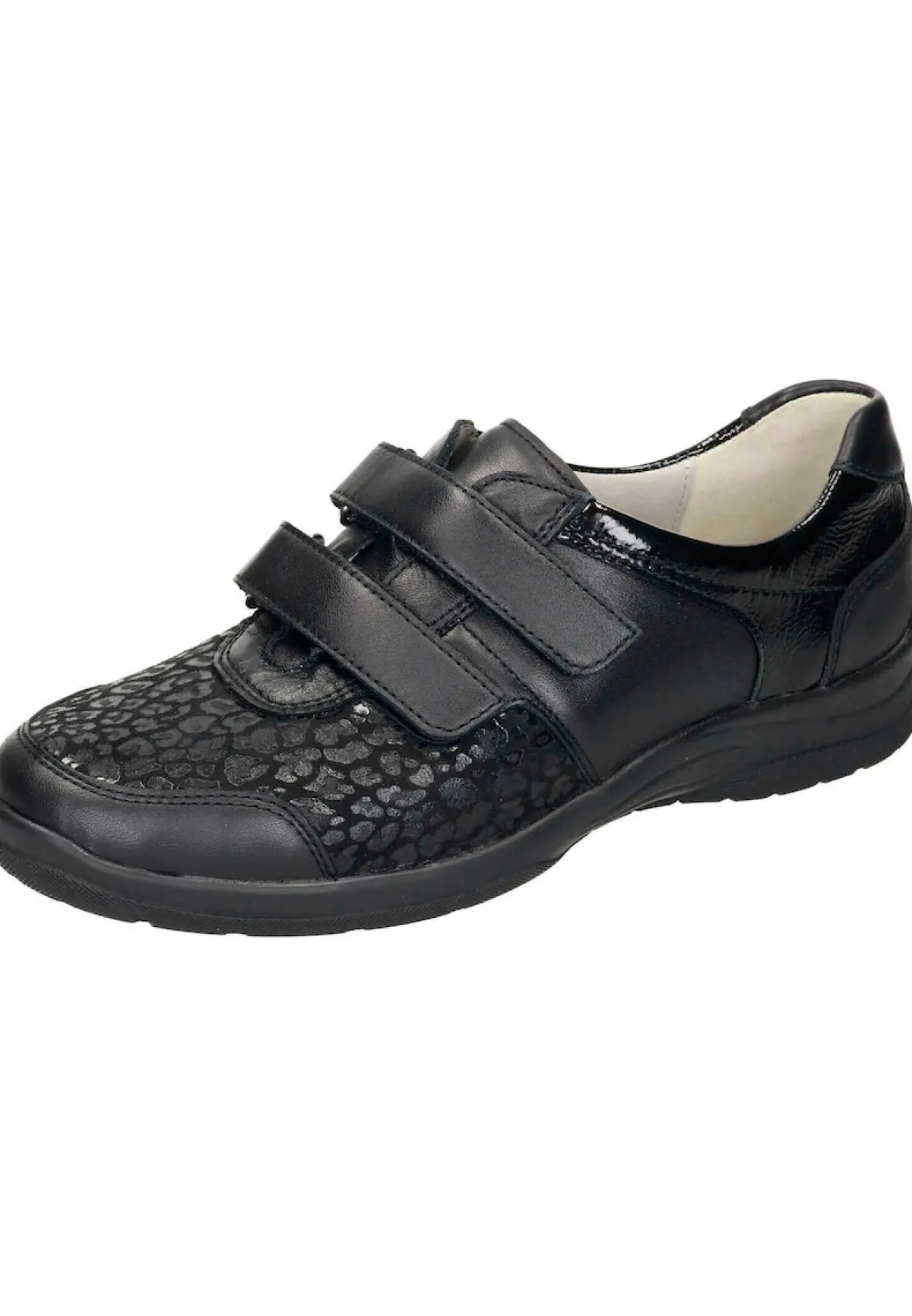 Damen Die moderne Hausfrau Klettschuhe schwarz