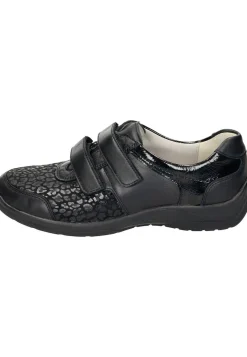 Damen Die moderne Hausfrau Klettschuhe schwarz