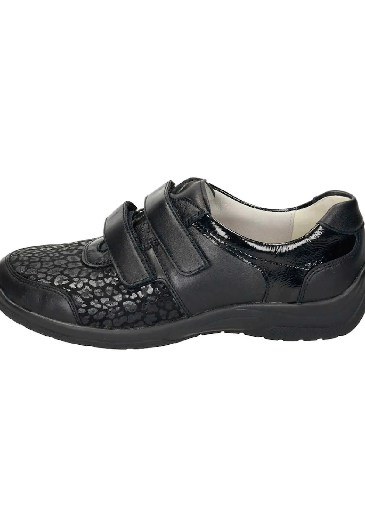 Damen Die moderne Hausfrau Klettschuhe schwarz