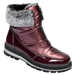 Damen Die moderne Hausfrau Klettstiefel „Leonita“ bordeaux