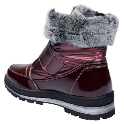 Damen Die moderne Hausfrau Klettstiefel „Leonita“ bordeaux