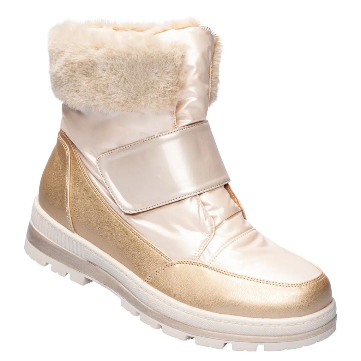 Damen Die moderne Hausfrau Klettstiefel „Leonita“ gold