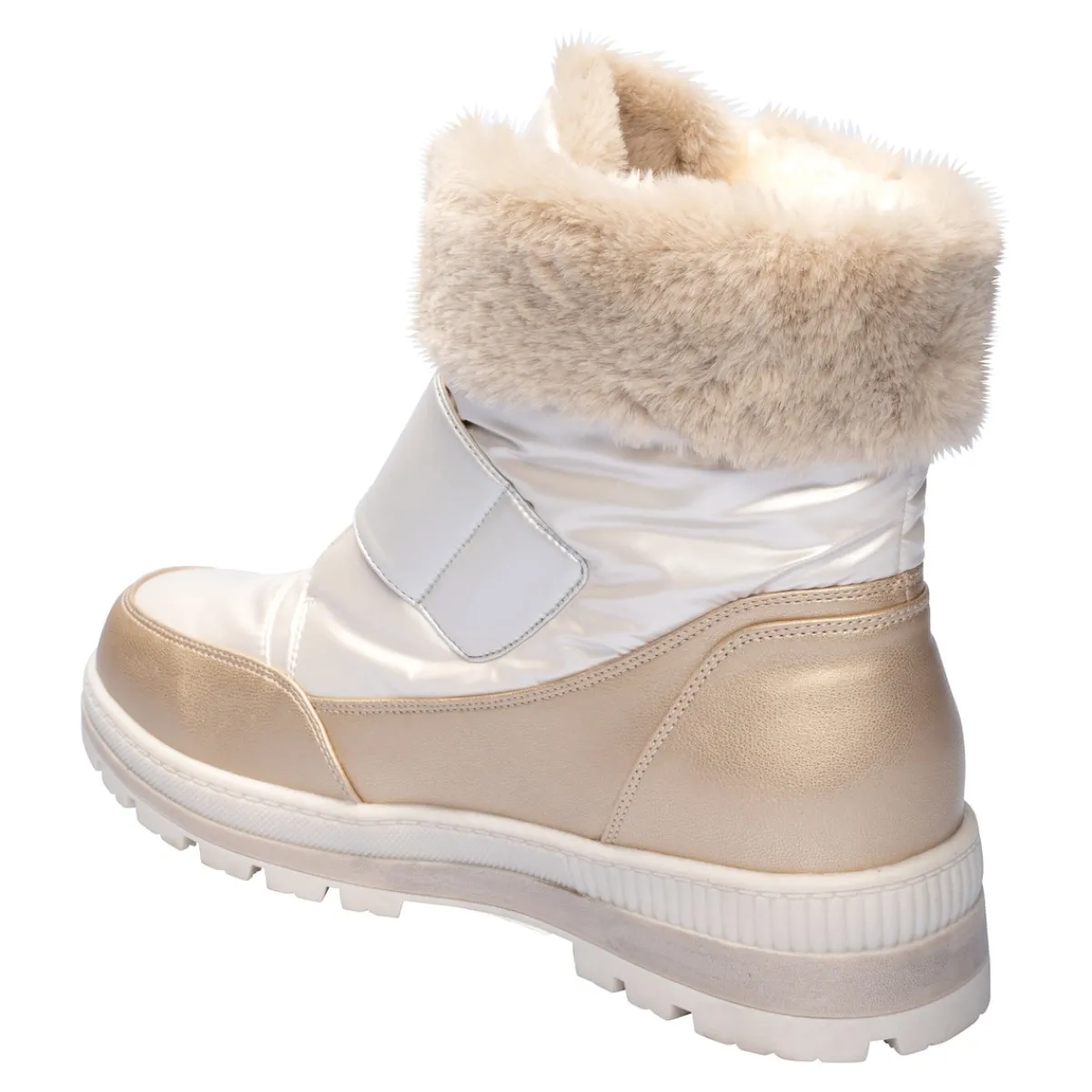 Damen Die moderne Hausfrau Klettstiefel „Leonita“ gold