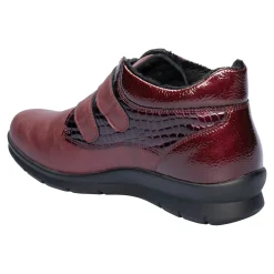 Damen Die moderne Hausfrau Klett-Stiefelette „Helga“ bordeaux
