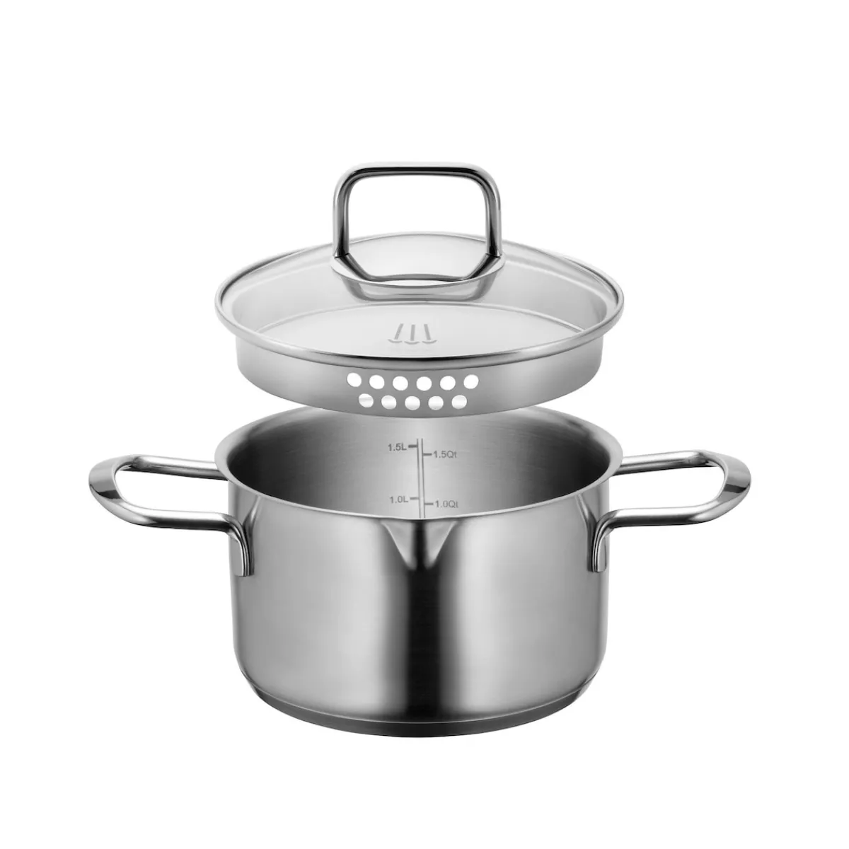 Die moderne Hausfrau Kochtopf, Edelstahl Sanvito 1 x Topf, 1 x Deckel