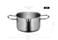 Die moderne Hausfrau Kochtopf, Edelstahl Sanvito 1 x Topf, 1 x Deckel