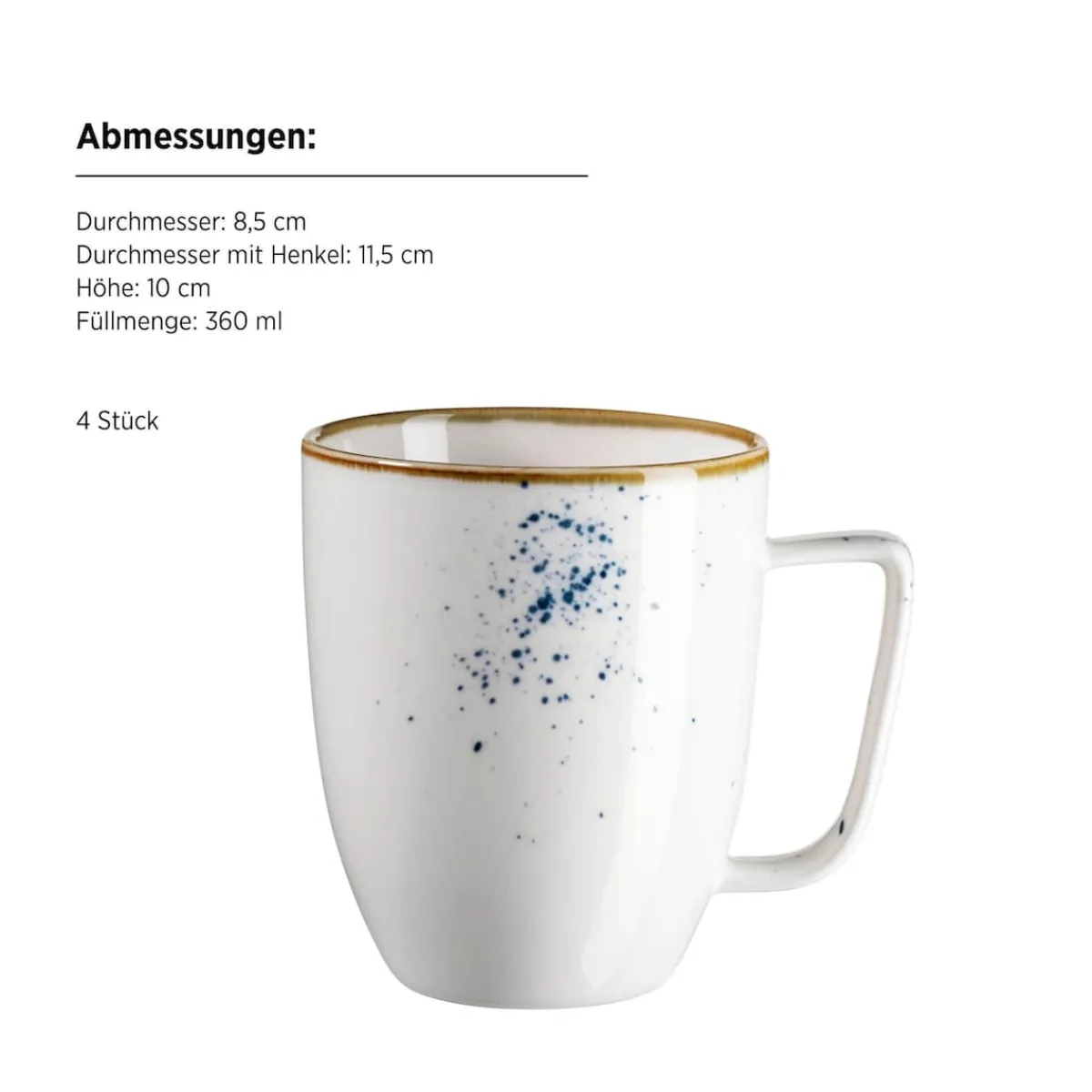 Die moderne Hausfrau Kombiservice, Porzellan Pintar Beige / Blau