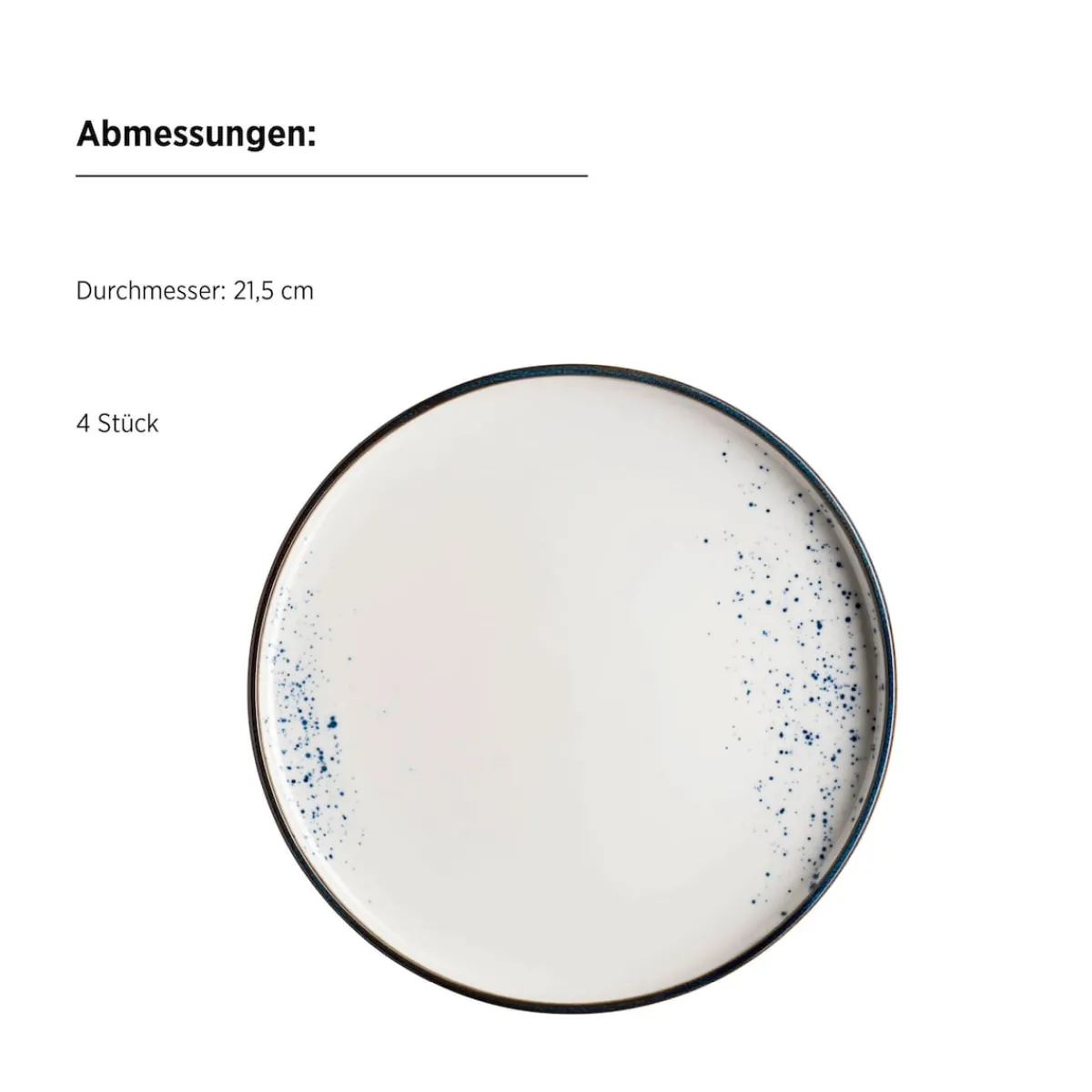 Die moderne Hausfrau Kombiservice, Porzellan Pintar Beige / Blau