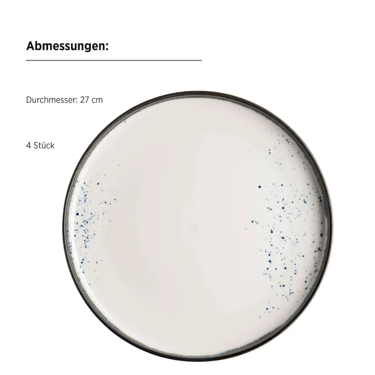Die moderne Hausfrau Kombiservice, Porzellan Pintar Beige / Blau