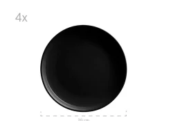 Die moderne Hausfrau Kombiservice, Steinzeug ALENIA Schwarz