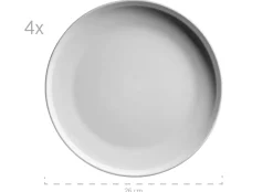 Die moderne Hausfrau Kombiservice, Steinzeug ALENIA Weiß