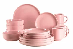 Die moderne Hausfrau Kombiservice, Steinzeug ALENIA Rosa