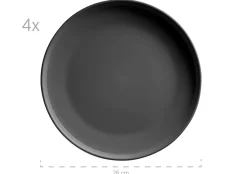 Die moderne Hausfrau Kombiservice, Steinzeug ALENIA Grau