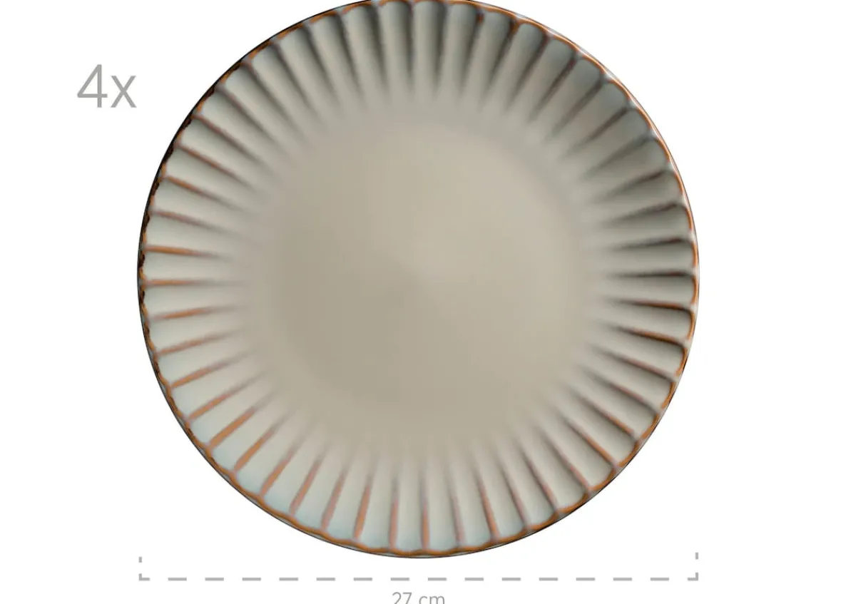 Die moderne Hausfrau Kombiservice, Steinzeug Confino Beige