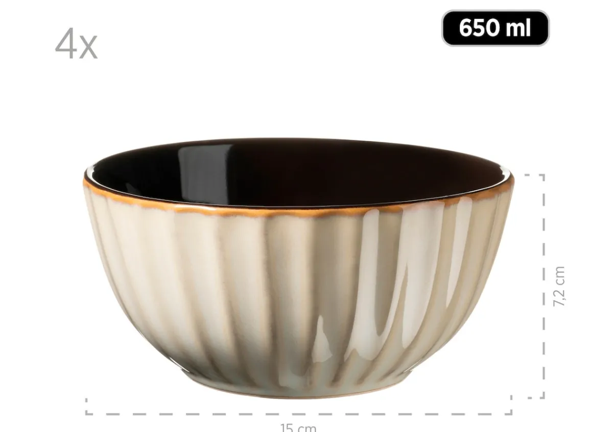 Die moderne Hausfrau Kombiservice, Steinzeug Confino Beige