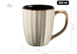 Die moderne Hausfrau Kombiservice, Steinzeug Confino Beige