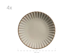 Die moderne Hausfrau Kombiservice, Steinzeug Confino Beige