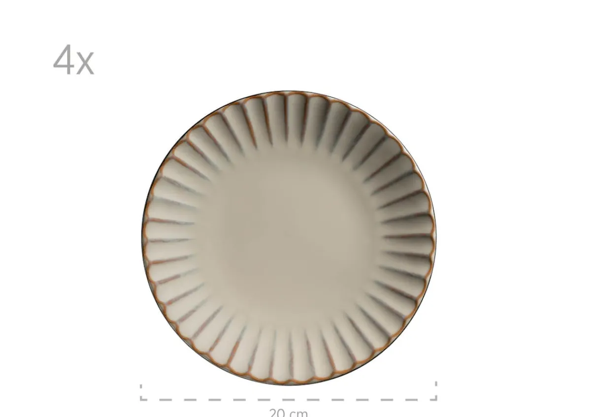 Die moderne Hausfrau Kombiservice, Steinzeug Confino Beige