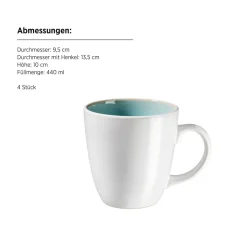 Die moderne Hausfrau Kombiservice, Steinzeug Elea Hellgrün