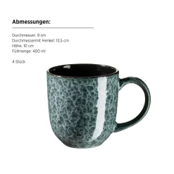 Die moderne Hausfrau Kombiservice, Steinzeug Filippa Grün