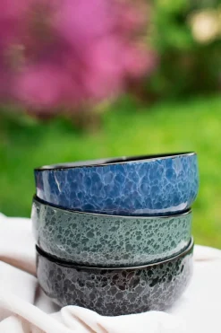 Die moderne Hausfrau Kombiservice, Steinzeug Filippa Grün