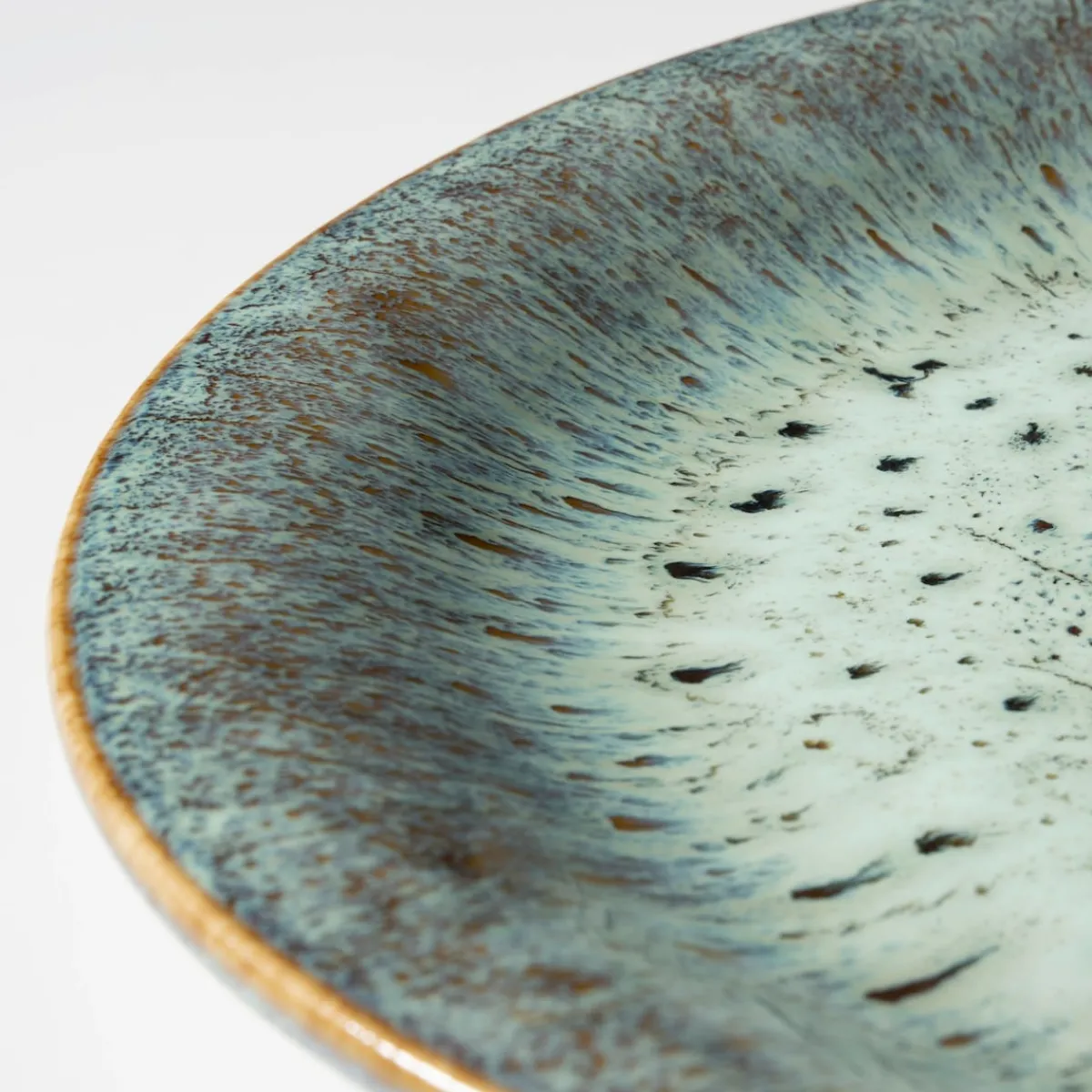 Die moderne Hausfrau Kombiservice, Steinzeug Flussufer blau, grün, braun