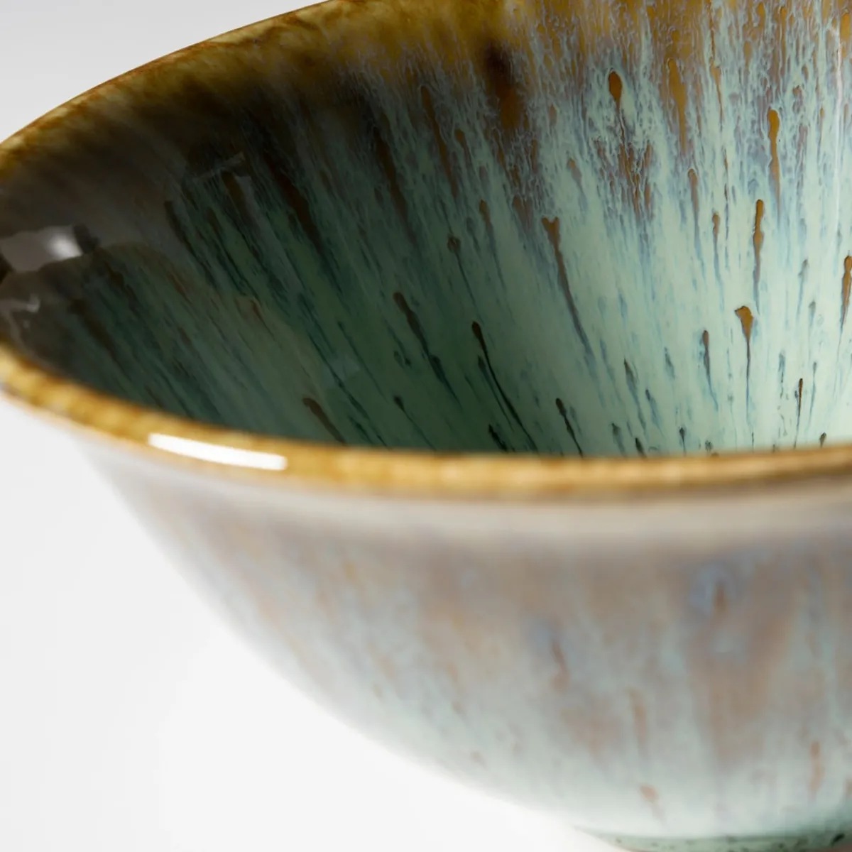 Die moderne Hausfrau Kombiservice, Steinzeug Flussufer blau, grün, braun