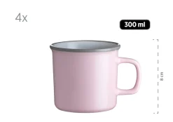 Die moderne Hausfrau Kombiservice, Steinzeug Maila Petrol, Altrosa, Beige, Dunkelblau