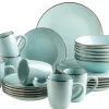Die moderne Hausfrau Kombiservice, Steinzeug METALLIC RIM Mint