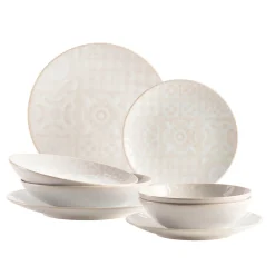 Die moderne Hausfrau Kombiservice, Steinzeug Trad. Tiles Weiß