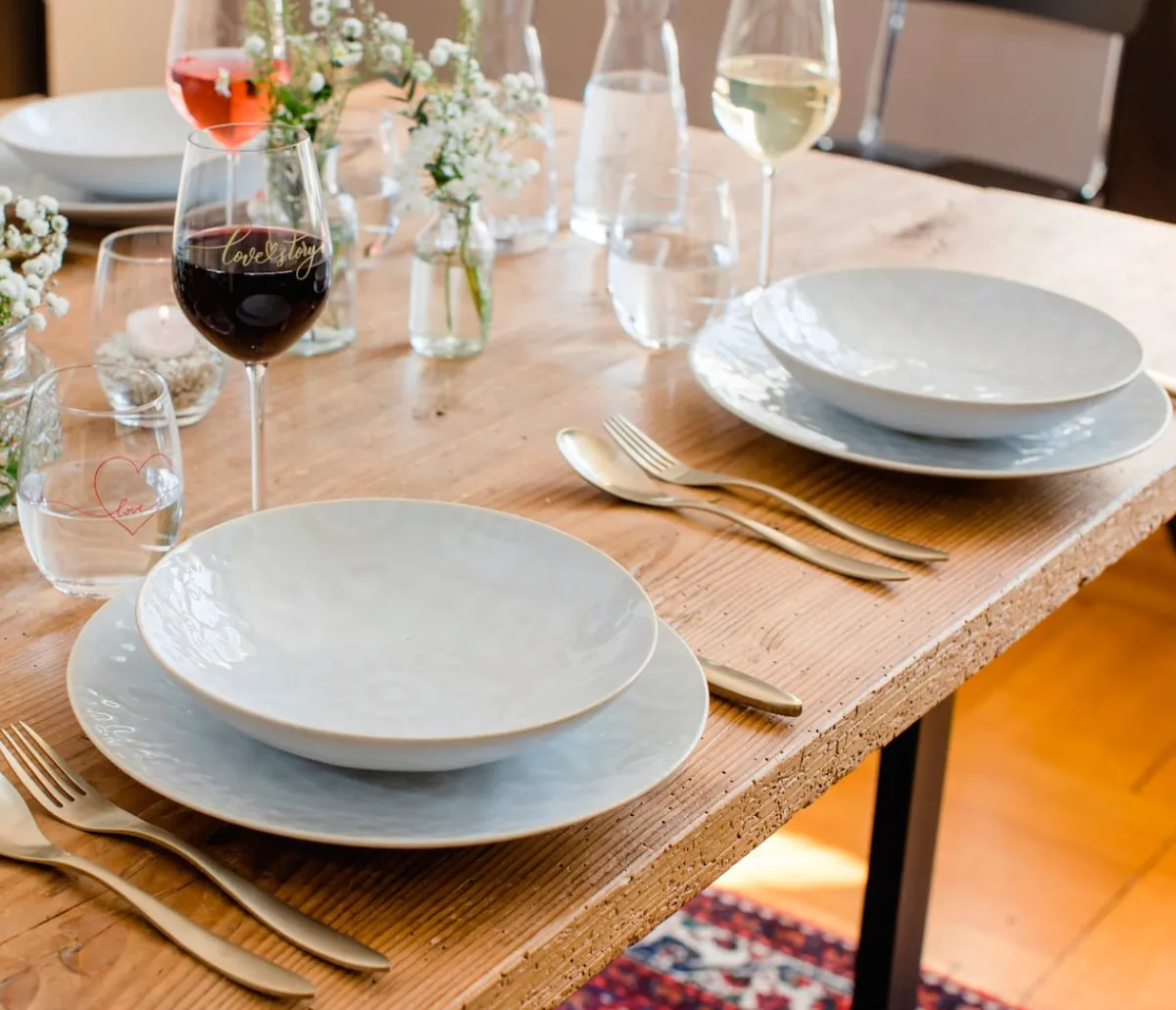 Die moderne Hausfrau Kombiservice, Steinzeug Trad. Tiles Weiß