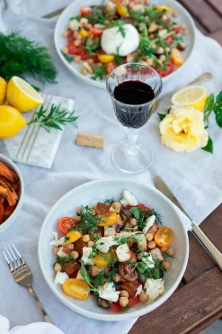 Die moderne Hausfrau Kombiservice, Steinzeug Trad. Tiles Weiß