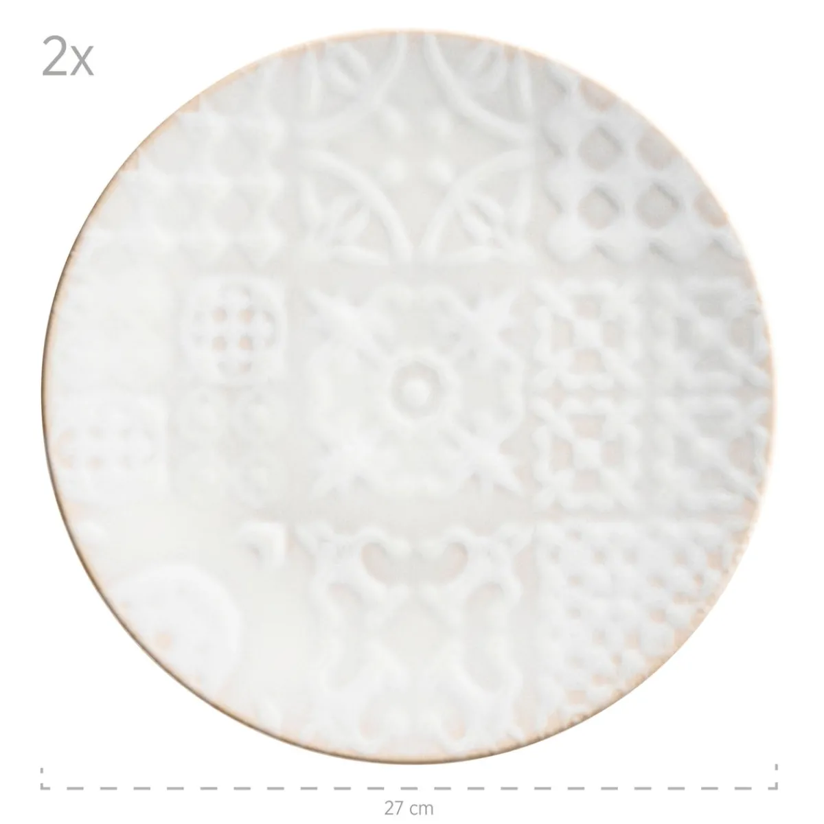 Die moderne Hausfrau Kombiservice, Steinzeug Trad. Tiles Weiß