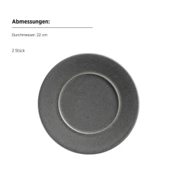 Die moderne Hausfrau Kombiservice, Steinzeug Unico Grau