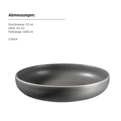 Die moderne Hausfrau Kombiservice, Steinzeug Unico Grau