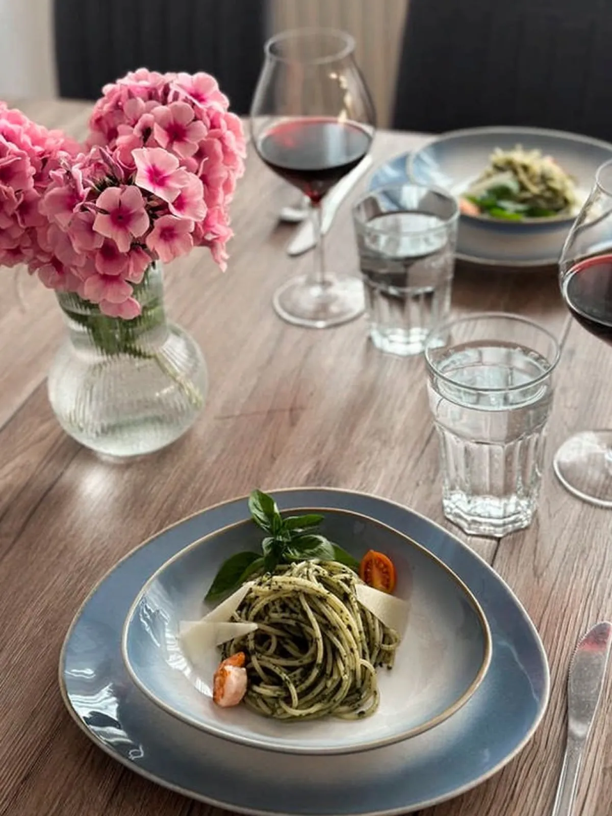 Die moderne Hausfrau Kombiservice, Steinzeut LA SINFONIA Blau