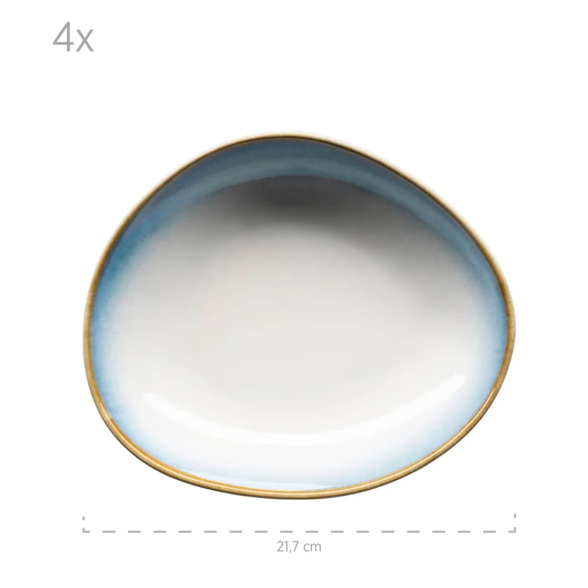 Die moderne Hausfrau Kombiservice, Steinzeut LA SINFONIA Blau