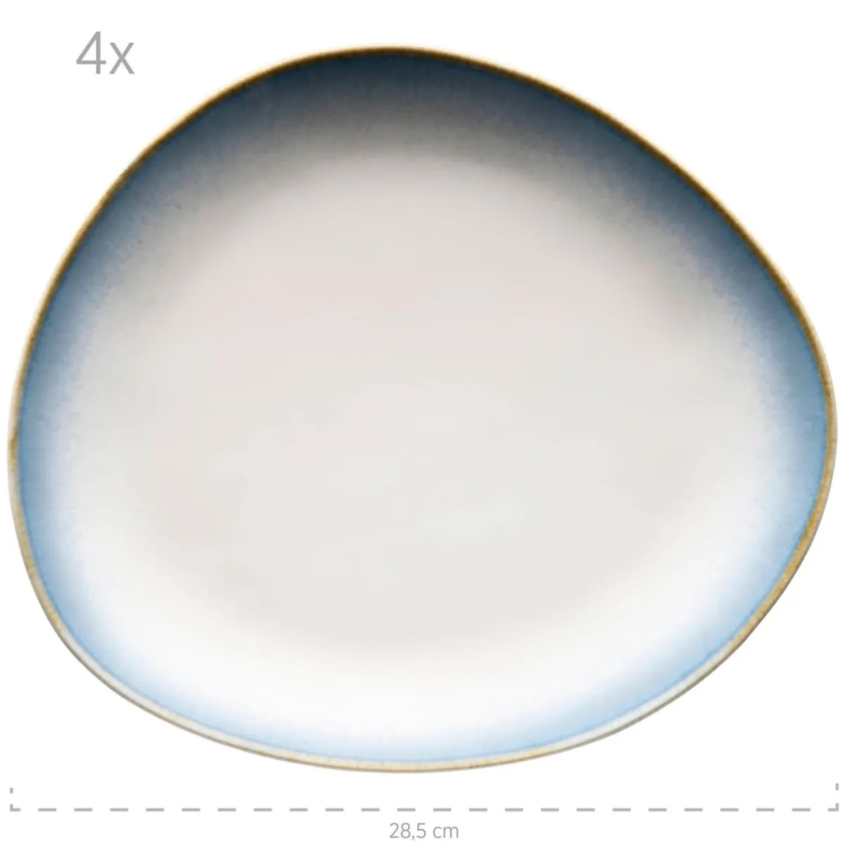 Die moderne Hausfrau Kombiservice, Steinzeut LA SINFONIA Blau