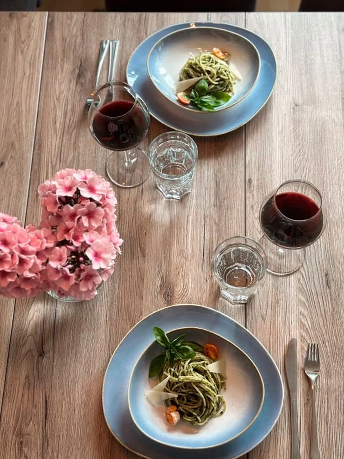 Die moderne Hausfrau Kombiservice, Steinzeut LA SINFONIA Blau