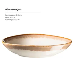 Die moderne Hausfrau Kombiservice, Steinzeut LA SINFONIA Beige