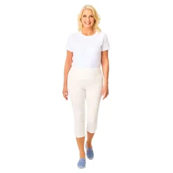Damen Die moderne Hausfrau Komfort-Capri-Schlupfhose „Karin“ weiß