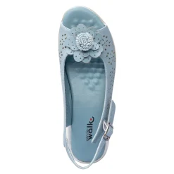 Damen Die moderne Hausfrau ﻿Komfort-Sandalette „Rose“ rauchblau