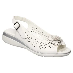 Damen Die moderne Hausfrau ﻿Komfort-Sandalette „Rose“ weiß
