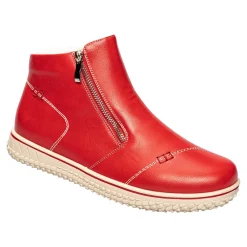 Damen Die moderne Hausfrau Komfort-Stiefelette „Stina“ rot